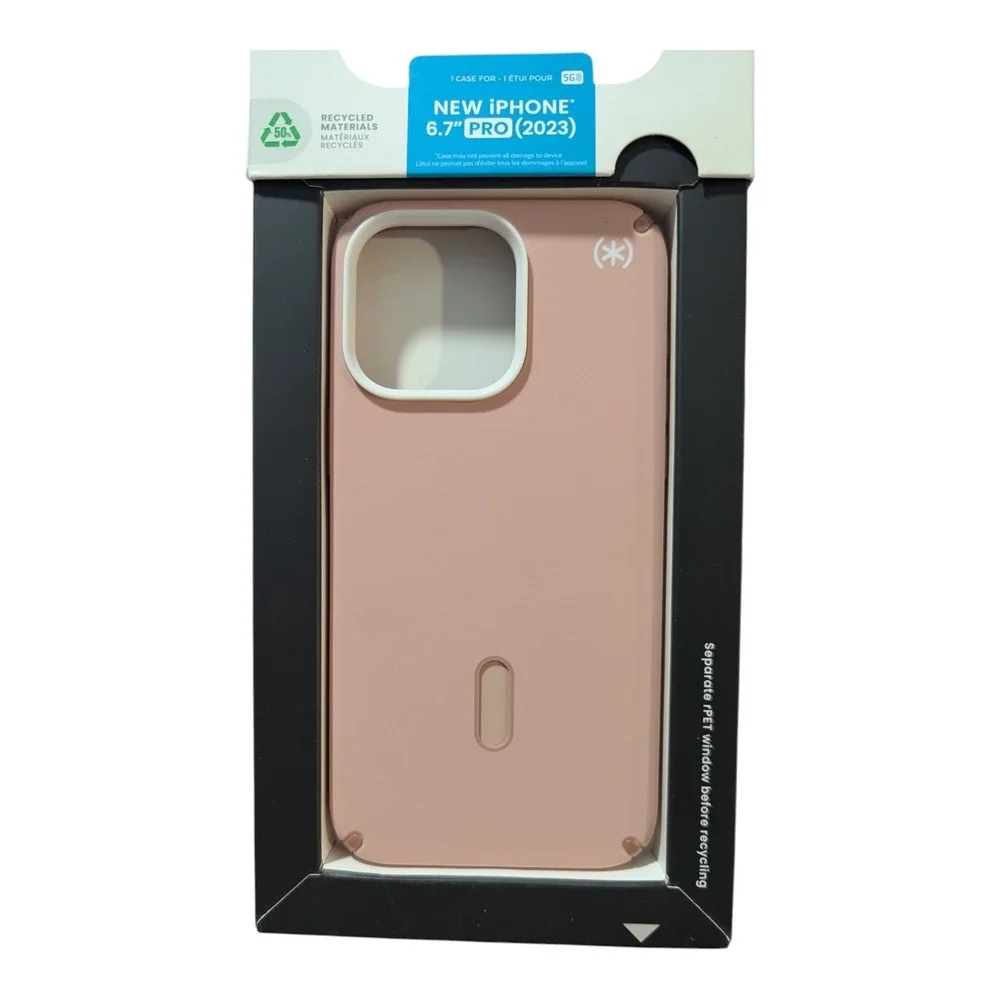 S5-O Speck Presidio2 Pro W/ClickLock Case for Apple iPhone 15 Pro Max -Pink/Rose